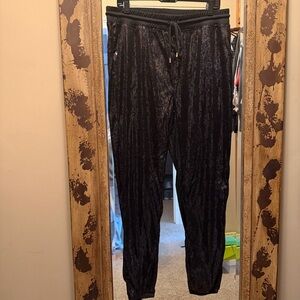 VENUS black sequined jogger pants